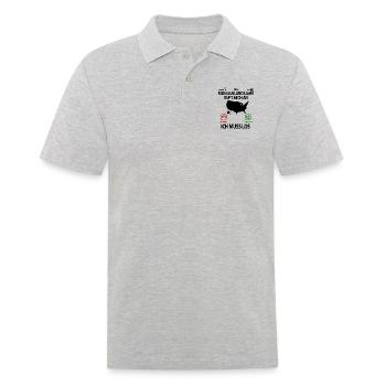 USA Amerika Auslandsjahr Au Pair Abschiedsgeschenk - Männer Poloshirt - Grau meliert - Vorne - Kai (181cm)