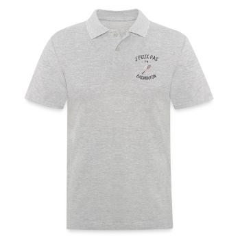 J'Peux pas j'ai Badminton - Polo Homme - gris chiné - Devant - Kai (181cm)