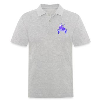 Süße Raupe Keyboard Klavier Tasten Spielen Tier - Männer Poloshirt - Grau meliert - Vorne - Kai (181cm)