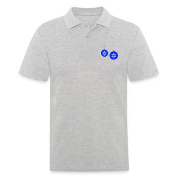 Christmas baubles star - Men's Polo Shirt - heather grey - Front - Kai (181cm)