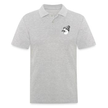 Finally Monday again - Moin Seagull with Beanie Hat - Men's Polo Shirt - heather grey - Front - Kai (181cm)
