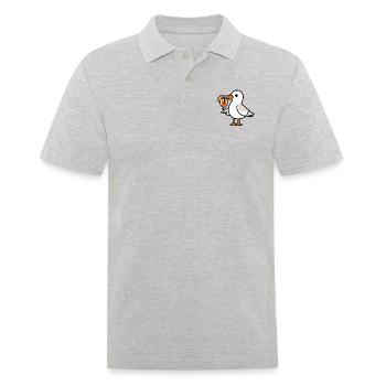 Mer du Nord Mouette Apéritif Aperoli Spritz Campari Boisson - Polo Homme - gris chiné - Devant - Kai (181cm)