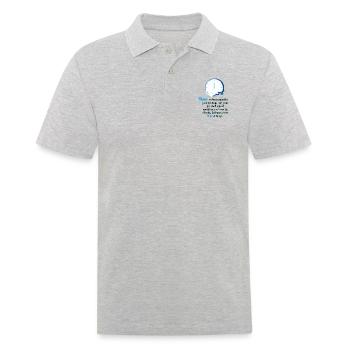 Time is the filling - Men's Polo Shirt - heather grey - Front - Kai (181cm)