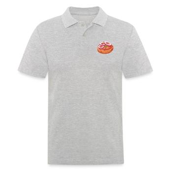 Bande dessinée Mettbrötchen Mett Hack Brötchen Zwiebeln - Polo Homme - gris chiné - Devant - Kai (181cm)