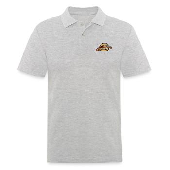 Comic Bratwurst Brötchen Senf German Streetfood - Männer Poloshirt - Grau meliert - Vorne - Kai (181cm)