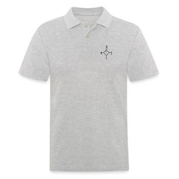 Karolus Magnus - Karl der Große - KaRoLuS - KRLS - Männer Poloshirt - Grau meliert - Vorne - Kai (181cm)