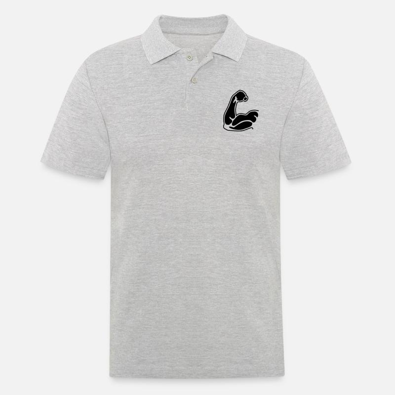 muscles - Men's Polo Shirt - heather grey