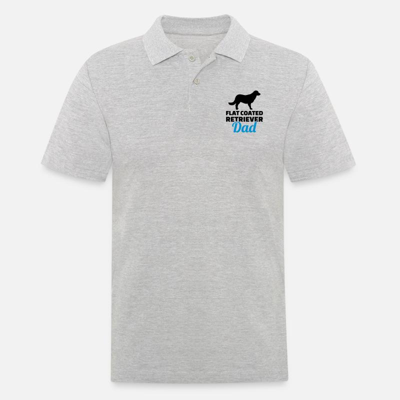 Flat Coated Retriever - Männer Poloshirt - Grau meliert