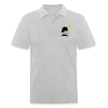 Palmen Paradise - Männer Poloshirt - Grau meliert - Vorne - Kai (181cm)