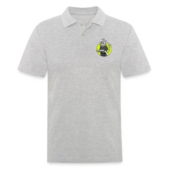 Retro Fire Brigade Cat - Men's Polo Shirt - heather grey - Front - Kai (181cm)
