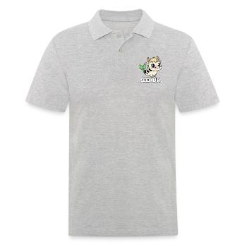 Funny Manatee - Men's Polo Shirt - heather grey - Front - Kai (181cm)