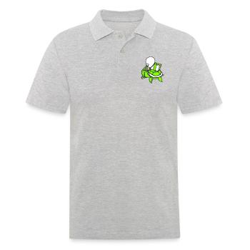 Water Turtle Birthday Party Balloon Hat - Men's Polo Shirt - heather grey - Front - Kai (181cm)