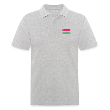 Drapeau de la fierté pansexuelle - Polo Homme - gris chiné - Devant - Kai (181cm)