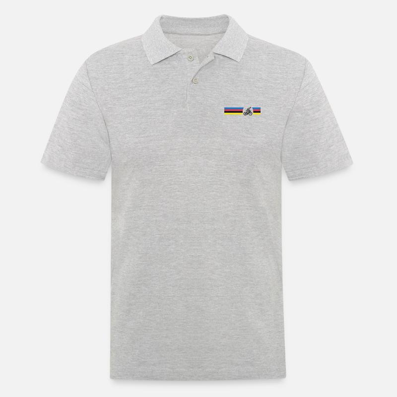 cyclisme shirt fan de cyclisme - Polo Homme - gris chiné