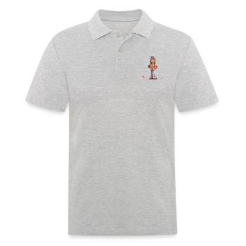 Snowboard Girl - Men's Polo Shirt - heather grey - Front - Kai (181cm)