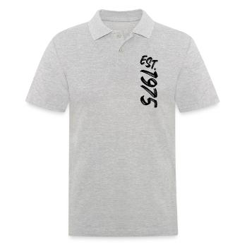 Est. 1975 - Established 1975 - Birthday Gift - Men's Polo Shirt - heather grey - Front - Kai (181cm)