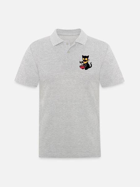 Georgie bowl - Men's Polo Shirt - heather grey