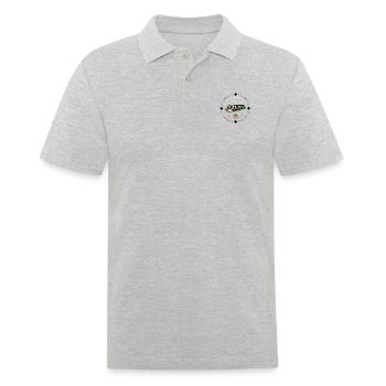 Narrowboat-Illustrations-Haus ist, wo Sie es machen - Männer Poloshirt - Grau meliert - Vorne - Kai (181cm)