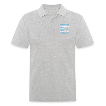AI Can't Replace You If You're Not Intelligent - Männer Poloshirt - Grau meliert - Vorne - Kai (181cm)