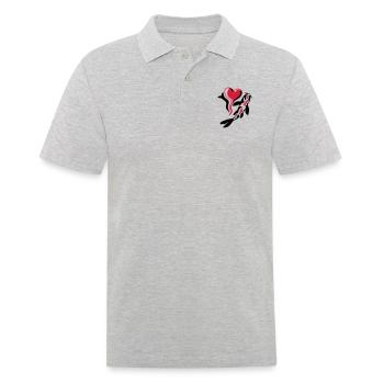 I Love Koi Fisch - Männer Poloshirt - Grau meliert - Vorne - Kai (181cm)