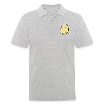 Funny Potatoe - Männer Poloshirt - Grau meliert - Vorne - Kai (181cm)