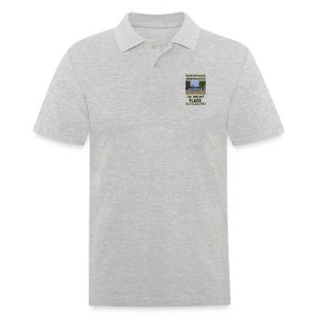 Camping slogan camping - Men's Polo Shirt - heather grey - Front - Kai (181cm)