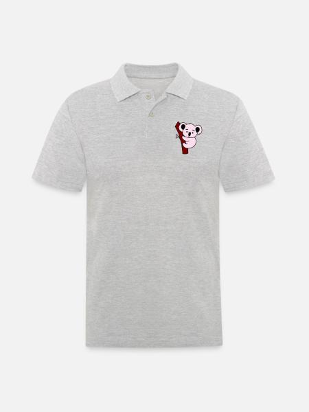 koala - Polo Homme - gris chiné