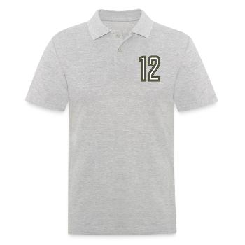 12 - Men's Polo Shirt - heather grey - Front - Kai (181cm)