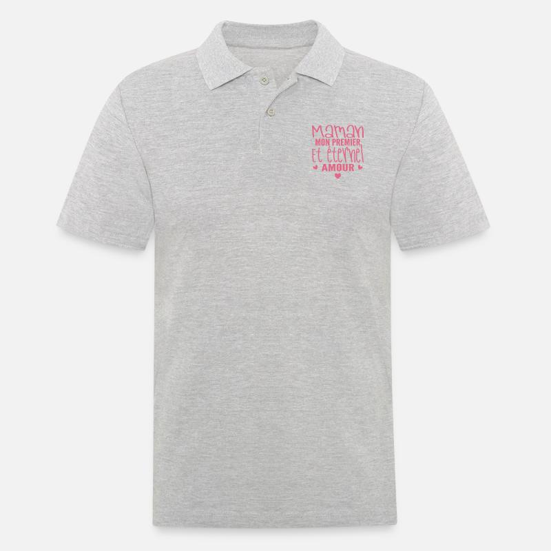 Ewige Liebe Mama Geschenk - Männer Poloshirt - Grau meliert