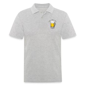 Like zwei drei - g'sigh! - Men's Polo Shirt - heather grey - Front - Kai (181cm)