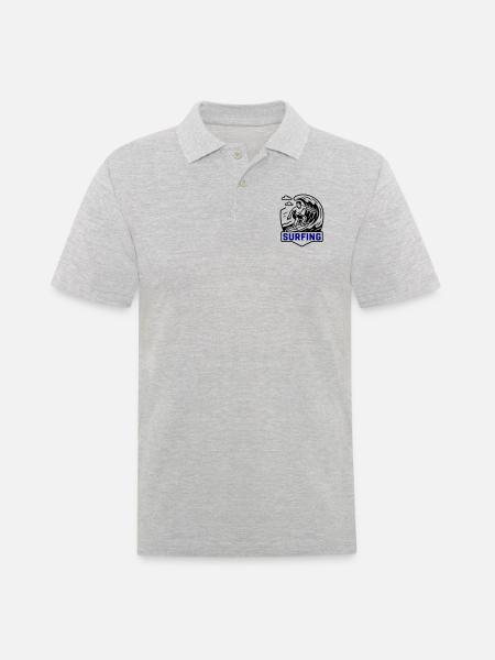 Surfing Symbol Surfer - Men's Polo Shirt - heather grey