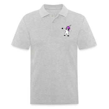 Licorne Dabbing Dab Danse Soirée Pose Geste Drôle - Polo Homme - gris chiné - Devant - Kai (181cm)