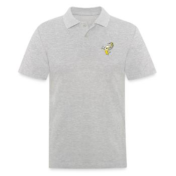 La délicieuse banane de fête se libère de sa peau - Polo Homme - gris chiné - Devant - Kai (181cm)