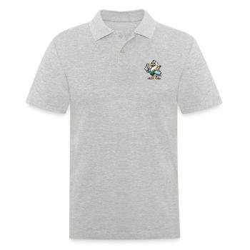 Nordsee Möwe Sekt Sektflasche Feier Geburtstag - Männer Poloshirt - Grau meliert - Vorne - Kai (181cm)