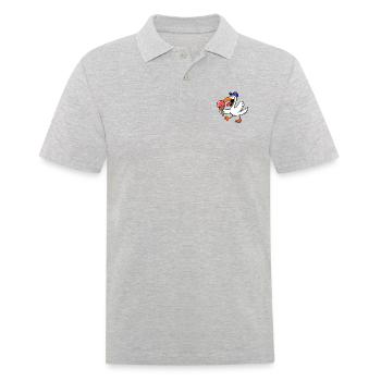 Fête de la célébration de la gaufre à la crème glacée de la mouette de la mer du Nord - Polo Homme - gris chiné - Devant - Kai (181cm)