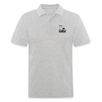 Mer du Nord Moin Mouette J’ADORE Hambourg Hanséatique Ville Amour - Polo Homme - gris chiné - Devant - Kai (181cm)