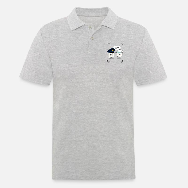 Ctrl Alt Esc - Männer Poloshirt - Grau meliert