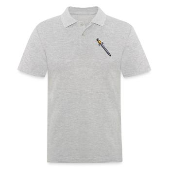 Schwert - Männer Poloshirt - Grau meliert - Vorne - Kai (181cm)