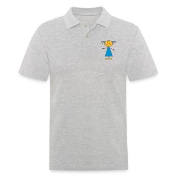 girl - Männer Poloshirt - Grau meliert - Vorne - Kai (181cm)