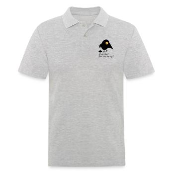 Ist das Kunst - Männer Poloshirt - Grau meliert - Vorne - Kai (181cm)