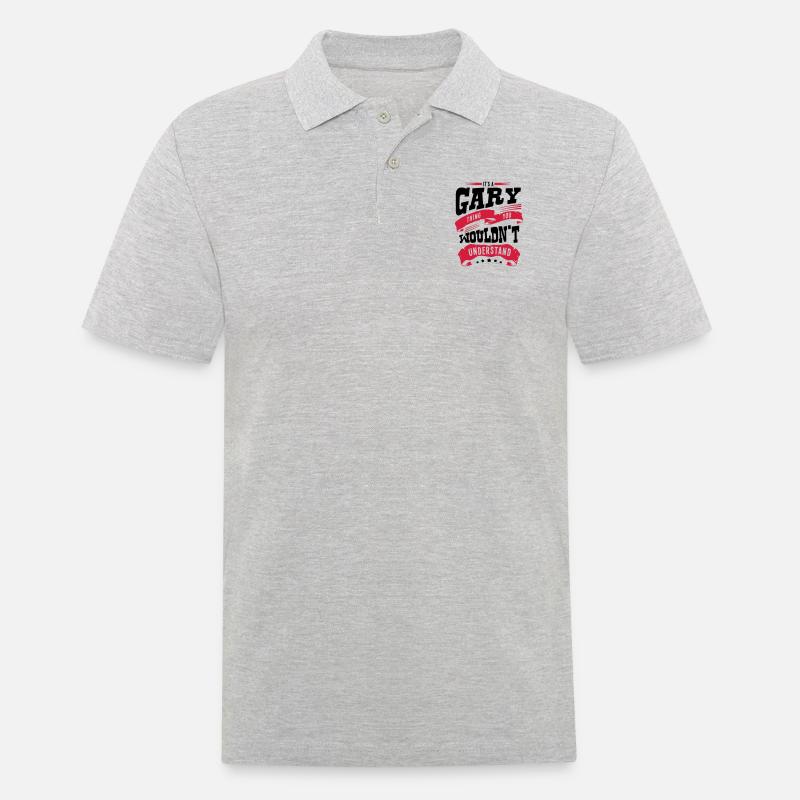 gary name thing you wouldnt understand - Men's Polo Shirt - heather grey