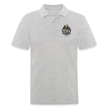 Holzfäller mit Beil und Seele - Männer Poloshirt - Grau meliert - Vorne - Kai (181cm)