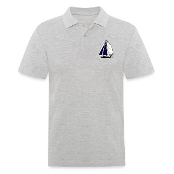 Sailing Sailboat Sailing Sailing Sailing Ship - Men's Polo Shirt - heather grey - Front - Kai (181cm)