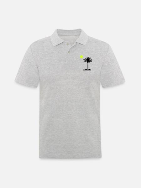 palm tree - Men's Polo Shirt - heather grey