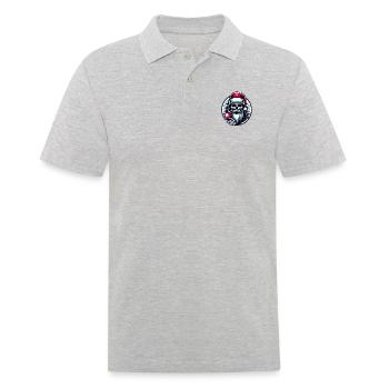 Santa Claus Skull with Christmas Ornament - Men's Polo Shirt - heather grey - Front - Kai (181cm)