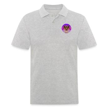 Golden Guardian Lion - Männer Poloshirt - Grau meliert - Vorne - Kai (181cm)