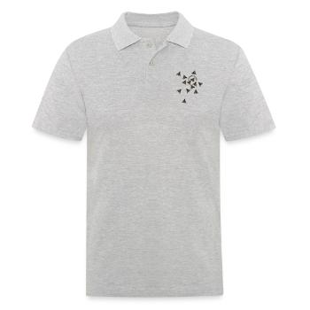 Bienen - Männer Poloshirt - Grau meliert - Vorne - Kai (181cm)