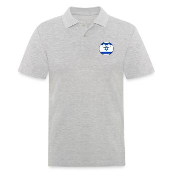 Countryball pays Patrie Israël - Polo Homme - gris chiné - Devant - Kai (181cm)