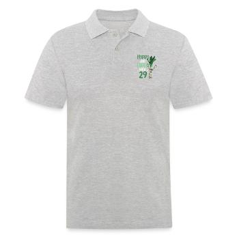 Hurra der Lauch wird 29 - Männer Poloshirt - Grau meliert - Vorne - Kai (181cm)