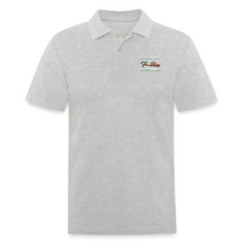 Ich Schlafe Nicht Ich Spare Energie - Männer Poloshirt - Grau meliert - Vorne - Kai (181cm)
